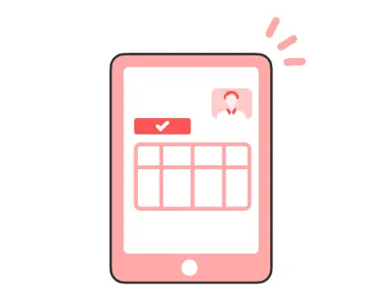 タブレットでの看護記録電子化のイメージイラスト