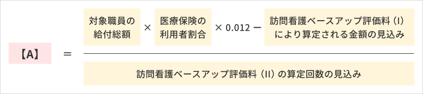 訪問看護ベースアップ評価料Ⅱの計算式A
