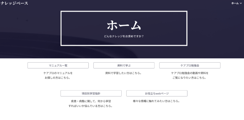 自作のWEB上のナレッジサイト